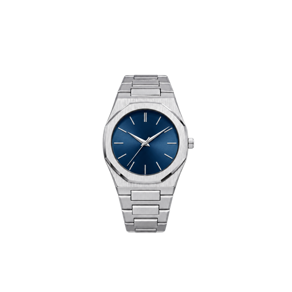 Relógio Masculino Base forte Silver Metal Prata