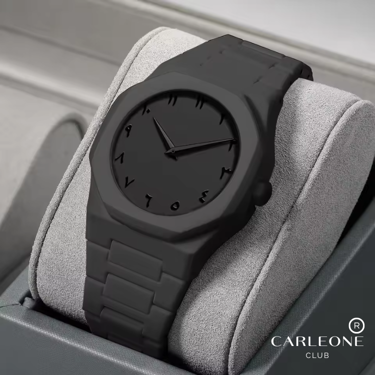 Relógio Carleone Árabe Noir - 1 ano de Garantia - Edição limitada