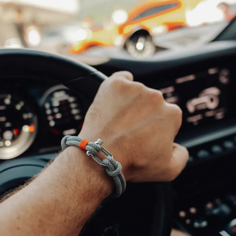 Graues Seilarmband