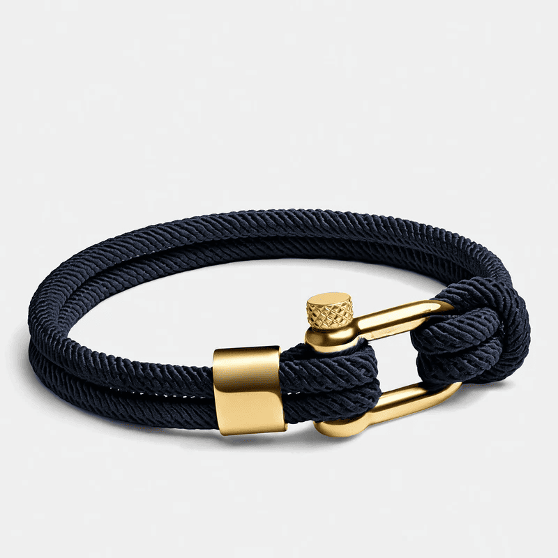 Bracciale in corda blu Malibu Gold