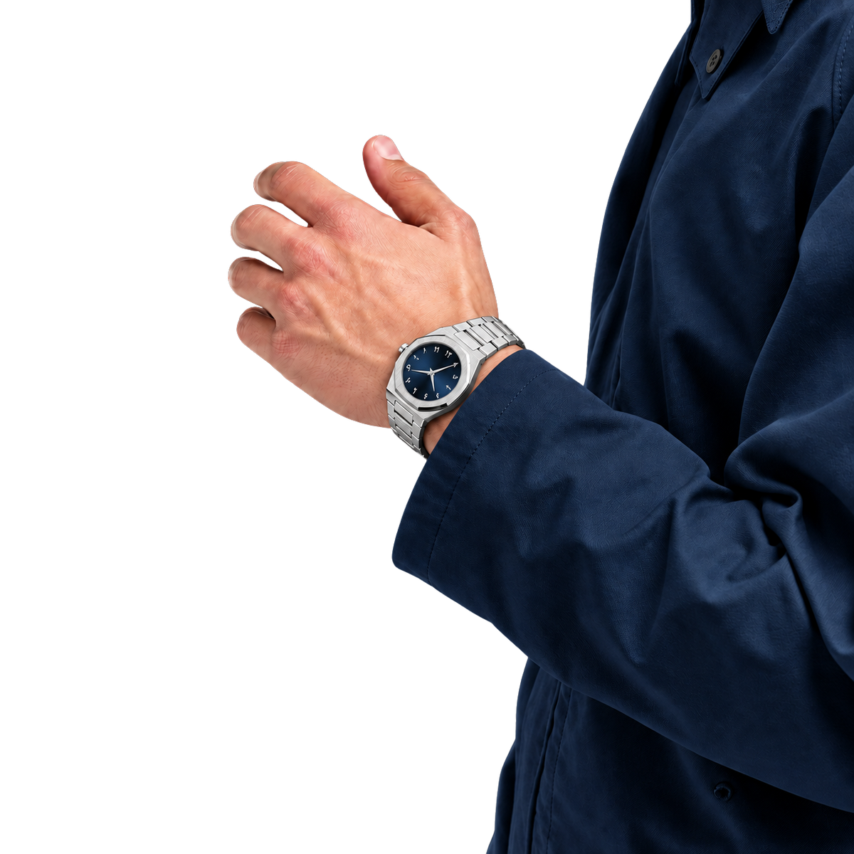 Relógio Masculino Base forte Silver Metal Prata