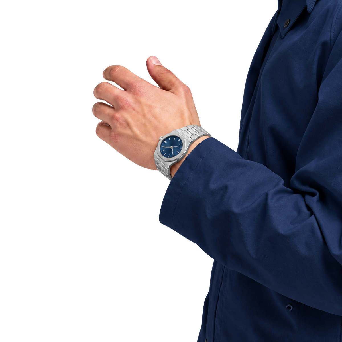 Relógio Masculino Base forte Silver Metal Prata