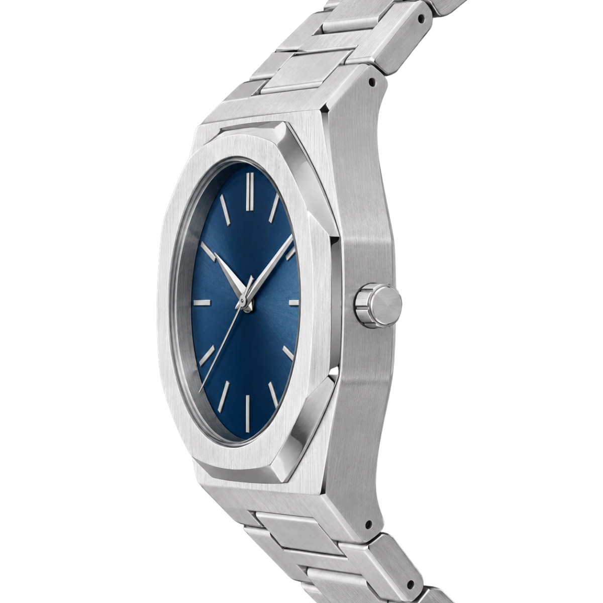 Relógio Masculino Base forte Silver Metal Prata