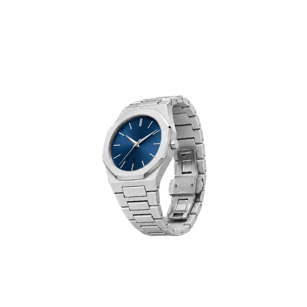 Relógio Masculino Base forte Silver Metal Prata