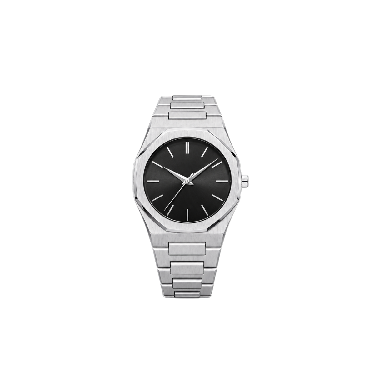 Relógio Masculino Base forte Silver Metal Prata