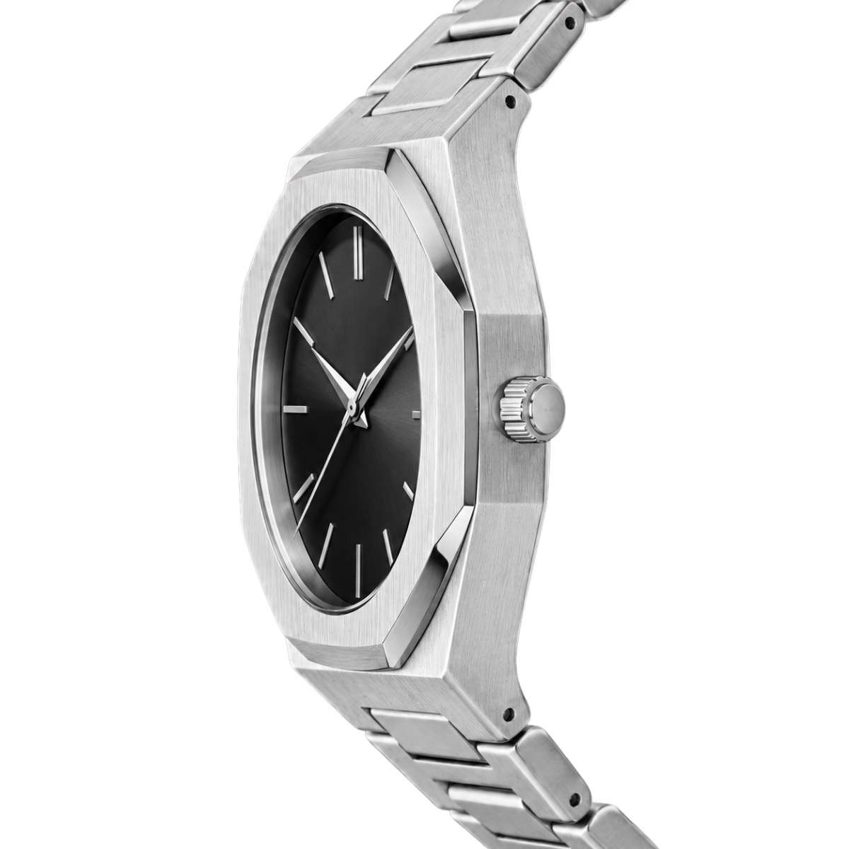 Relógio Masculino Base forte Silver Metal Prata