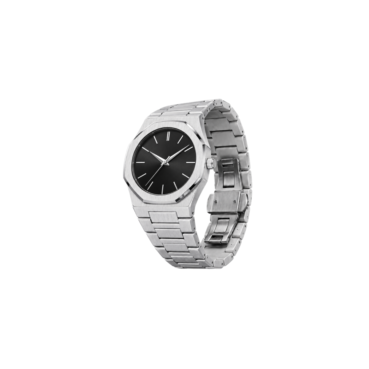 Relógio Masculino Base forte Silver Metal Prata