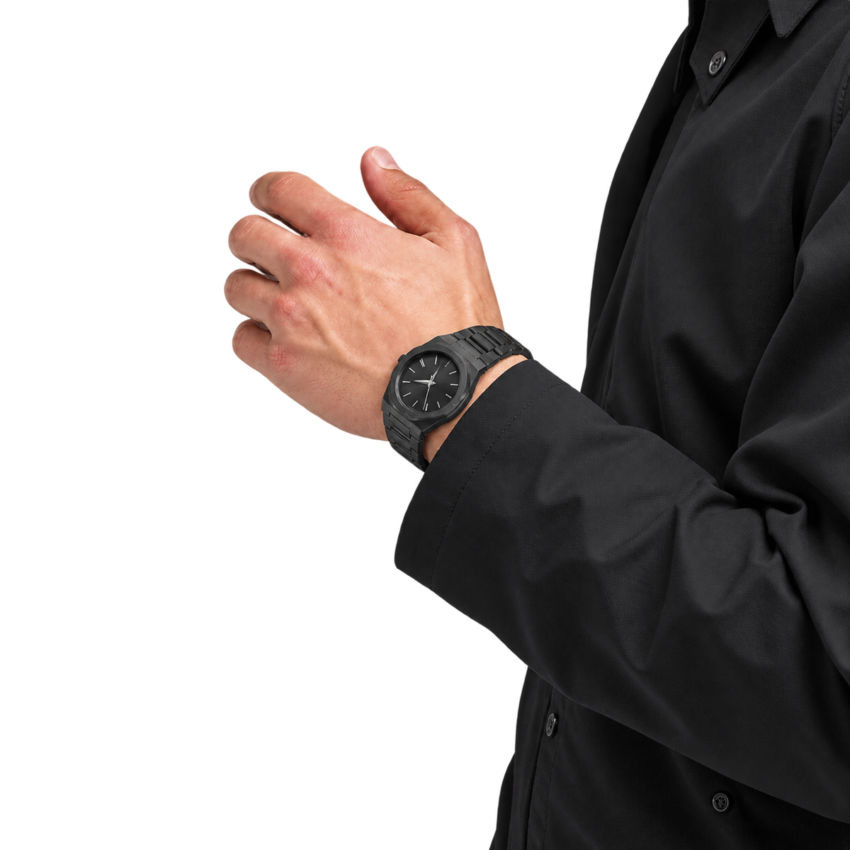 Relógio Masculino Base forte Silver Metal Prata