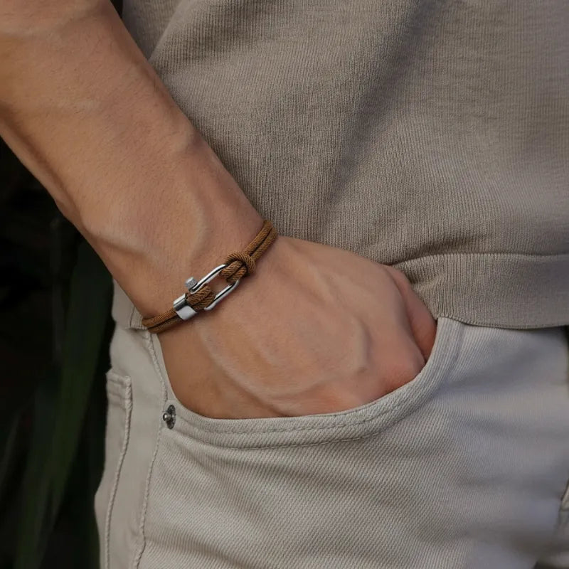 Bracelet Corde Kaki Malibu